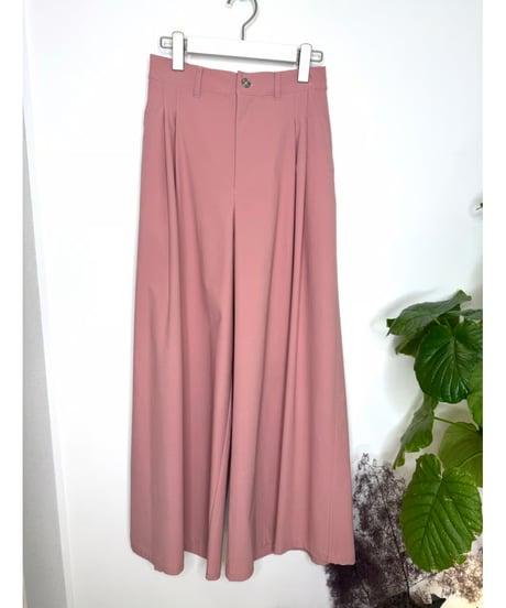 ストレッチ ツイルワイドパンツ