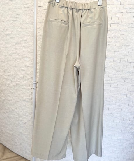 シャンブレー タックパンツ