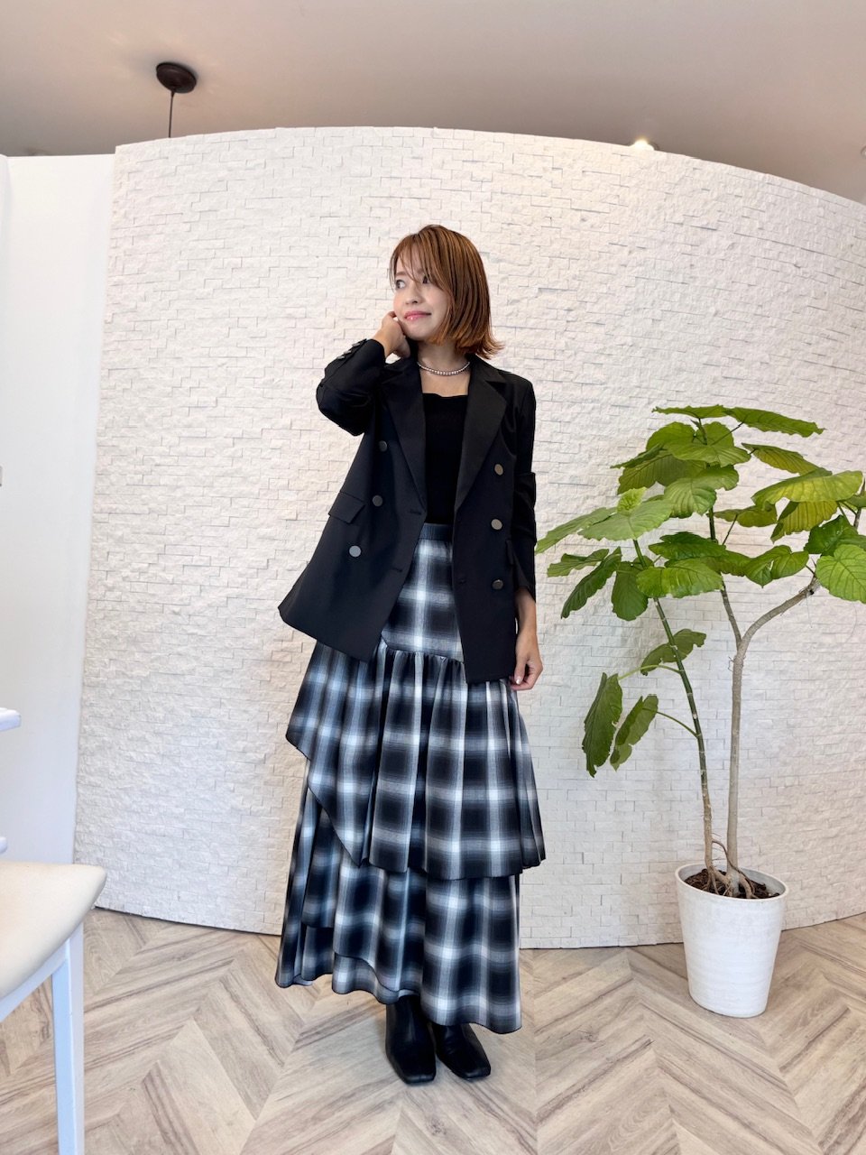シアーチェックフリルスカート | セレクトショップ noi bloom