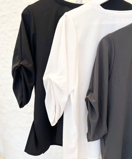 ストレッチ シフォンタックブラウス
