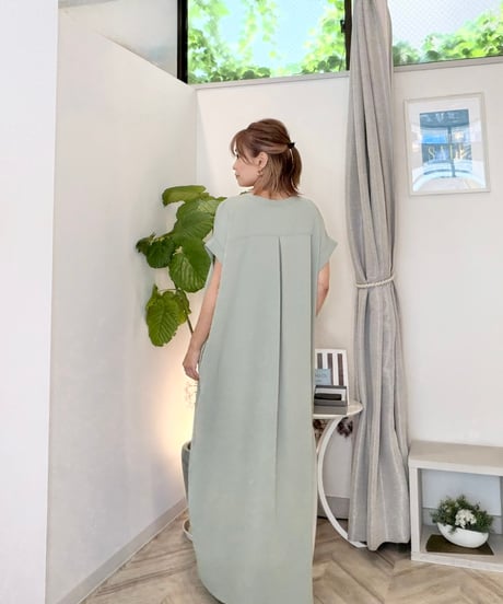 スキッパー ロングワンピース