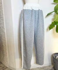 異素材切り替えパンツ
