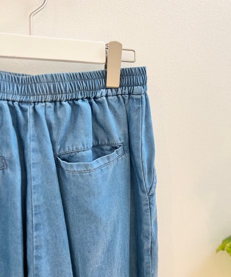 テンセルデニム ワイドパンツ