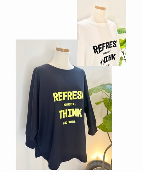 "REFRESH" ロゴTシャツ