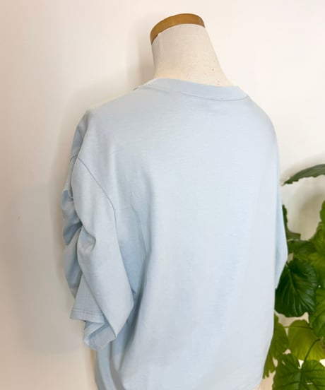 ギャザーオープンスリーブTシャツ