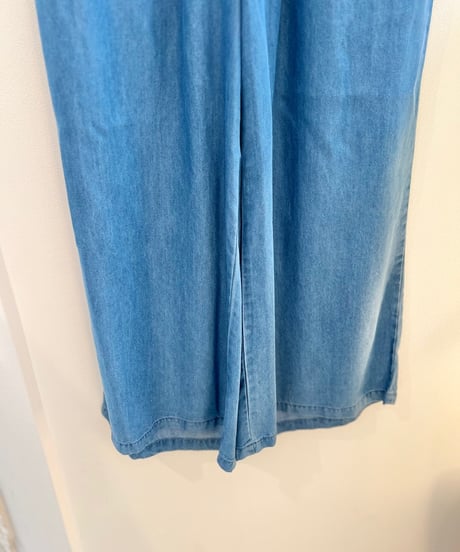 テンセルデニム ワイドパンツ