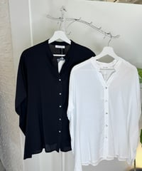 リネンライク スキッパーシャツ
