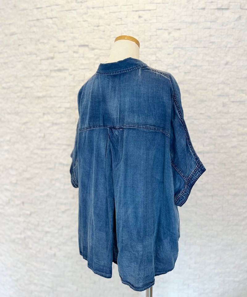 シアーデニム半袖シャツ | セレクトショップ noi bloom シアーデニム半袖シャツ | セレクトショップ noi bloom