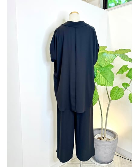 【SetUp対応】ジョーゼット タックワイドパンツ