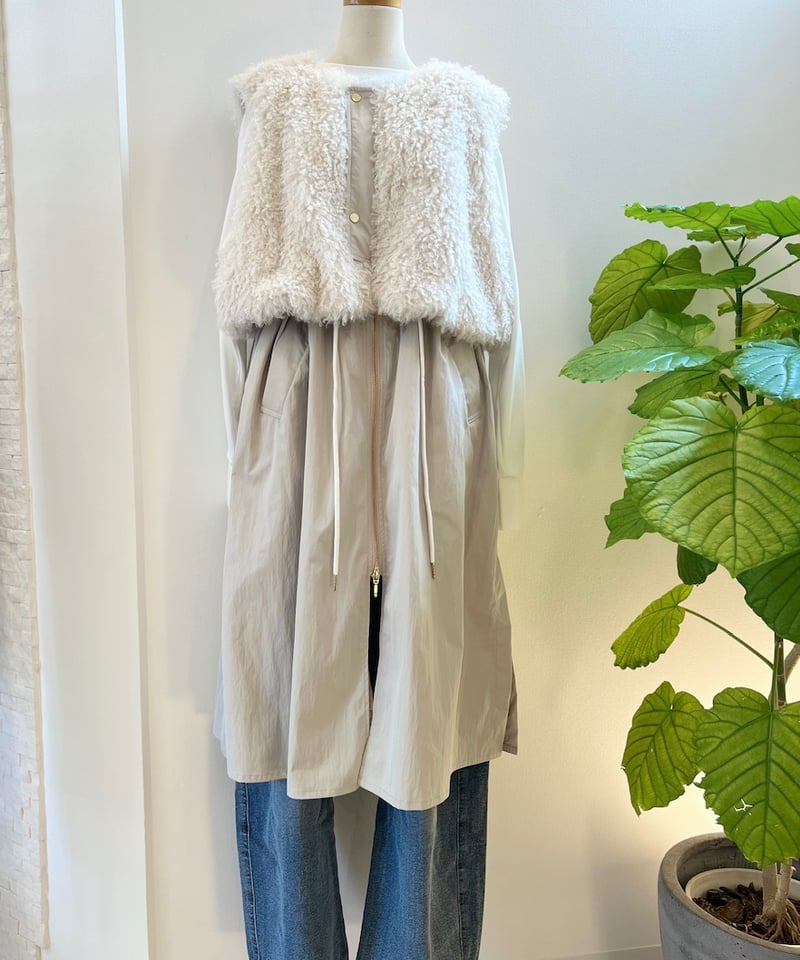 ボアロングジレ ezumi 楽天市場】【店内最大30％OFFクーポン】12/25 23:59まで□ボア