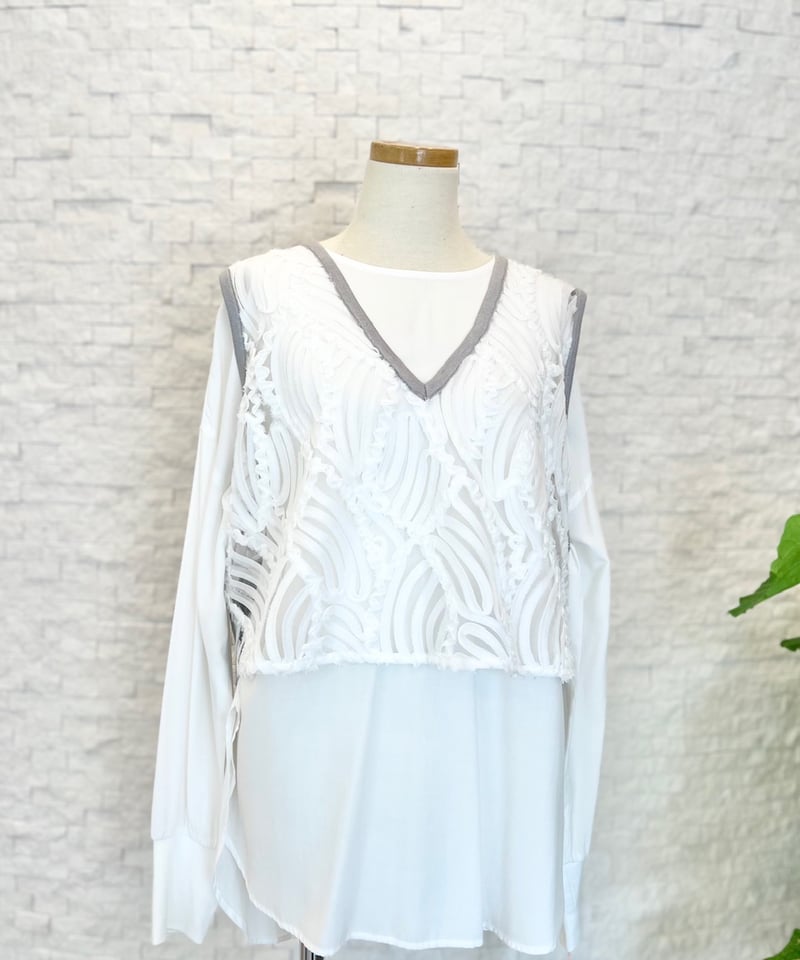 ★新品★roberto collina | レースニットベスト ROBERTO COLLINA ニット roberto collina | レースニットベスト