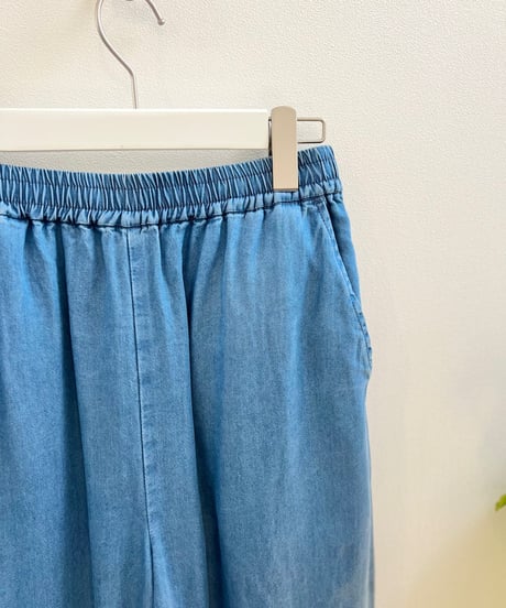 テンセルデニム ワイドパンツ