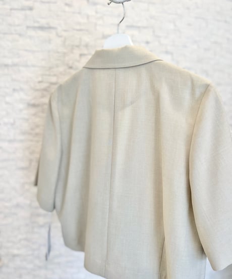 シャンブレー 半袖ジャケット