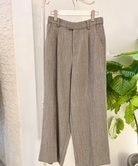 《SetUp対応》ヘリンボーン ワイドパンツ