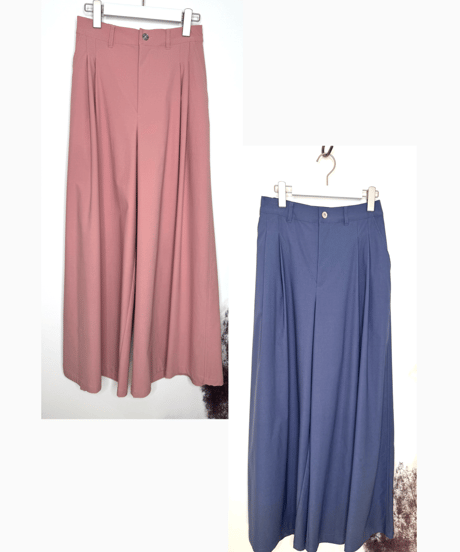 ストレッチ ツイルワイドパンツ