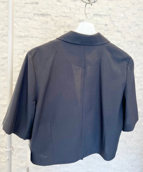 シャンブレー 半袖ジャケット