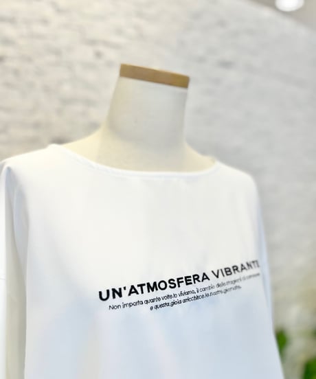デシン ロゴ刺繍ブラウス