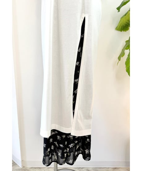 スリットTシャツワンピース