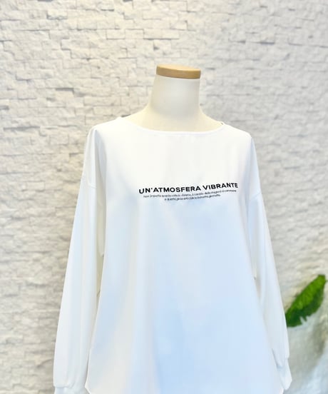 デシン ロゴ刺繍ブラウス