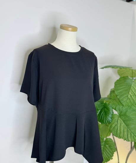 【SetUp対応】ジョーゼット バイカラーぺプラムTシャツ