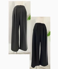 【SetUp対応】ツータックワイドパンツ(2色)