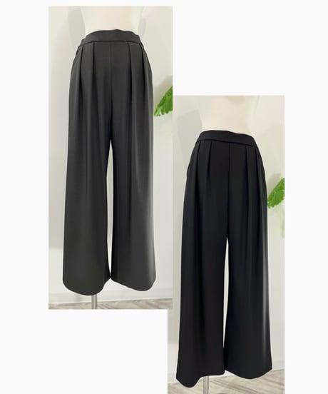 【SetUp対応】ツータックワイドパンツ(2色)
