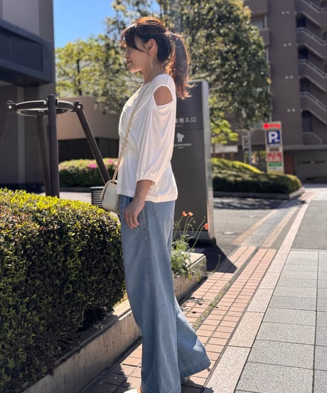 とろみアシメレイヤードトップス