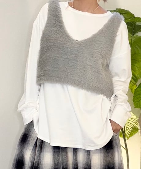 シャギー2wayビスチェ