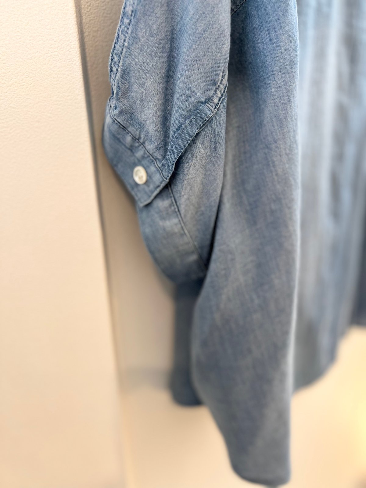 美品　ノイブルーム　シアーデニムシャツ デニム半袖シアーシャツ | セレクトショップ noi bloom