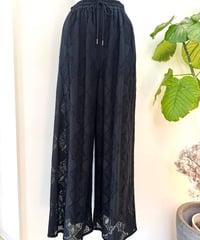 レースワイドパンツ