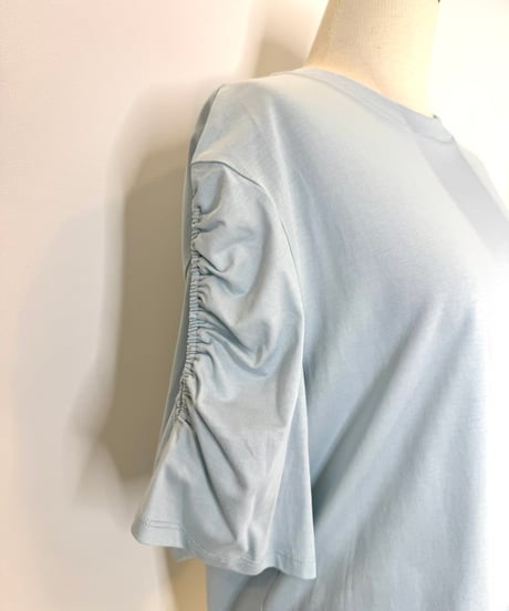 ギャザーオープンスリーブTシャツ