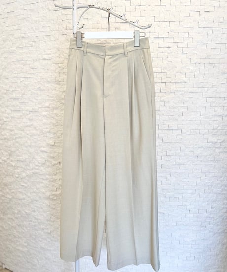 シャンブレー タックパンツ