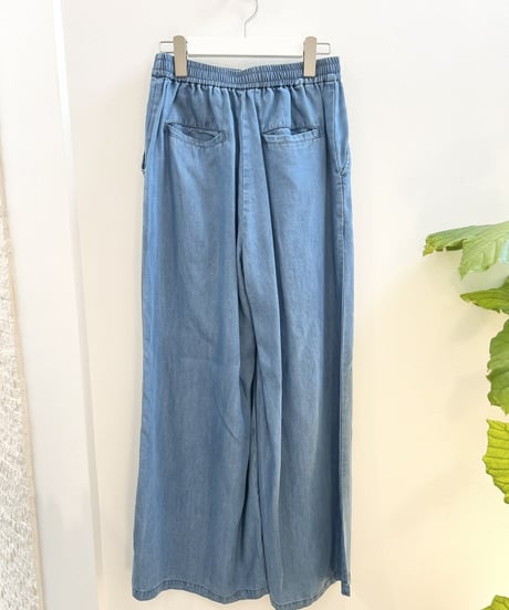 テンセルデニム ワイドパンツ