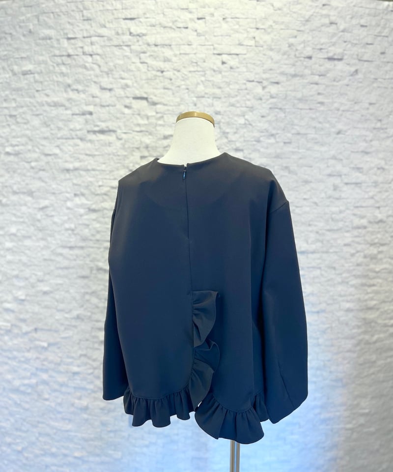 ◾️即完売レア品◾️ohga 裾フリルブラウス ブラック レディース 
