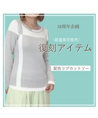 【復刻】配色リブカットソー