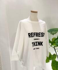 "REFRESH" ロゴTシャツ