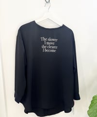 ツイルワッシャー ロゴTブラウス