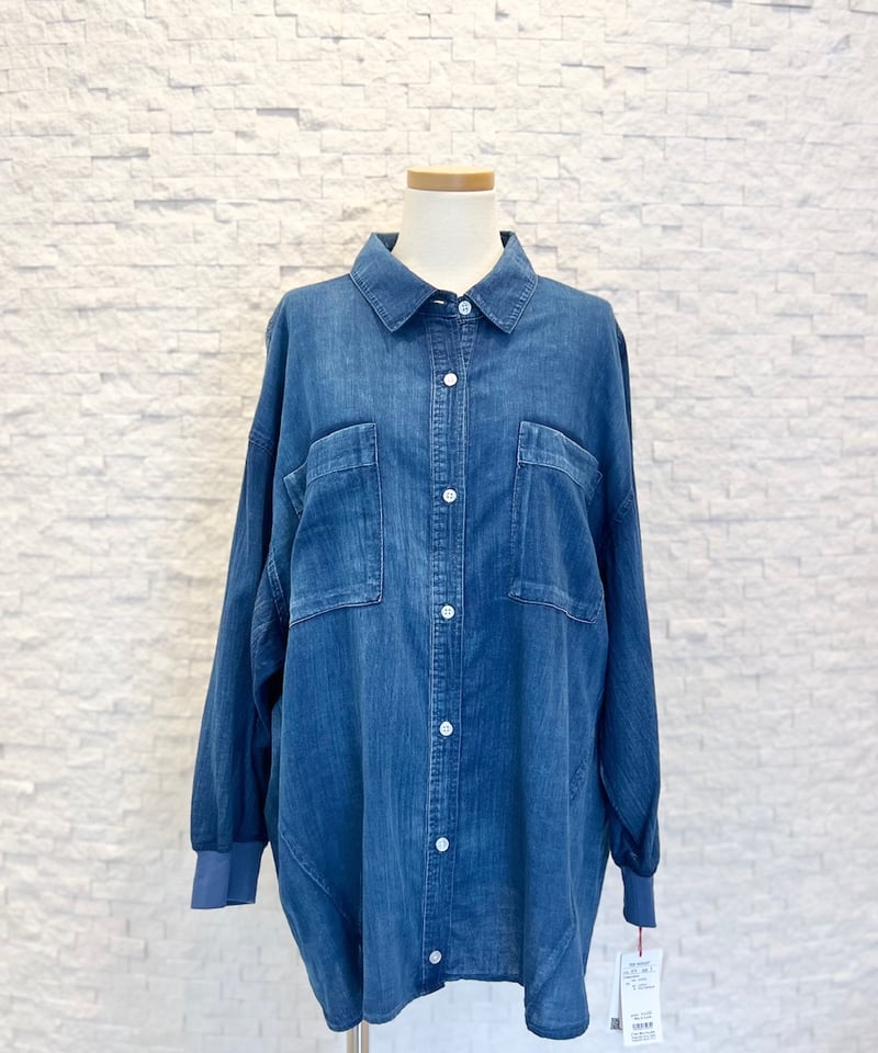 美品　ノイブルーム　シアーデニムシャツ New Type》シアーデニムシャツ(ネイビー) | セレクトショップ