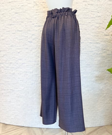 フリンジデザイン ワイドパンツ