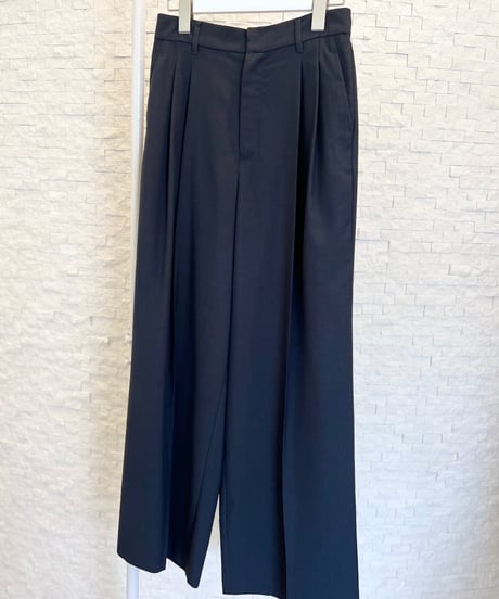 シャンブレー タックパンツ