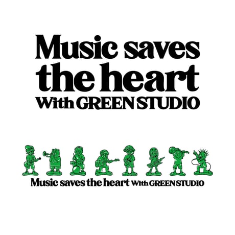 “Music saves the heart”ロングスリーブTシャツ