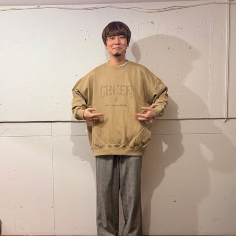 “春カラー🌸”Bolt Crew Sweat⚡︎ ／ボルトクルースウェット（サンド）