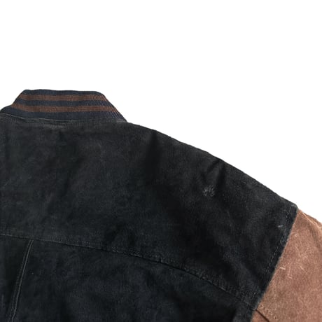 Leather Varsity F/Z JKT by Reed Sportswear