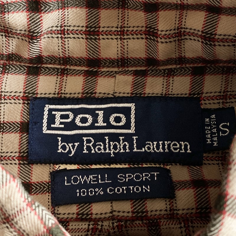 ポニーなし!Ralph Lauren ラルフローレン LOWELL SPORT 古着 Polo Ralph Lauren 「LOWELL SPORT」 マイクロ ブラウン