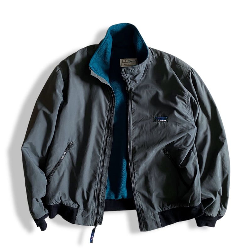 @L.L.Beanナイロンジャケットダークネイビー紺ウォームアップシェルド POST JUNK / 90's L.L.BEAN Black Oversized Warm-Up Jacket