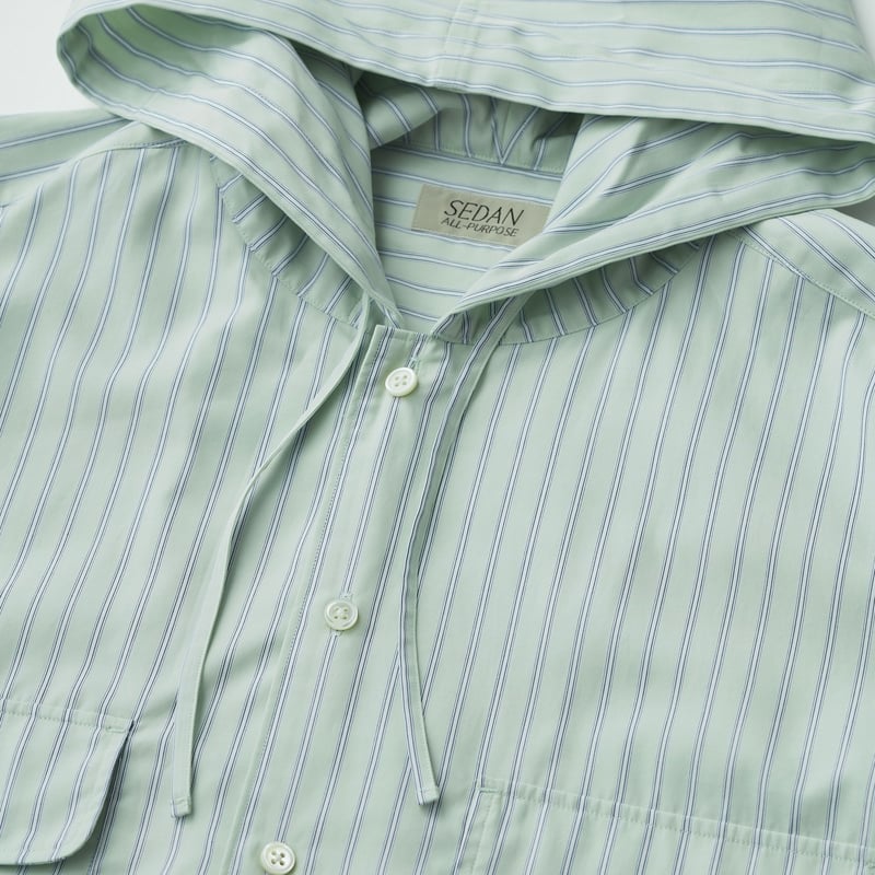 STRIPED HOODED SHIRT - SEDAN ALL-PURPOSE - | in