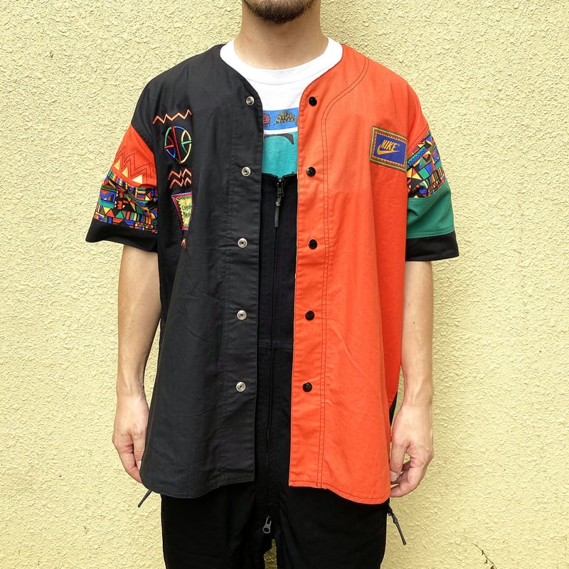 NIKE ナイキ urban jangle gym 復刻 ベースボールシャツ M NIKE URBAN JUNGLE GYM B.B shirt | instantbootl