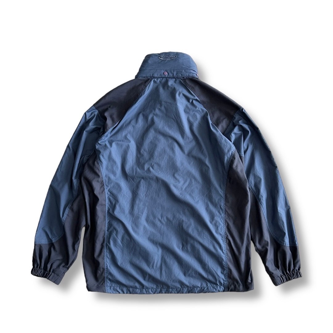 Patagonia ブルー ジャケット フリース内側 取り外し不可フード付き