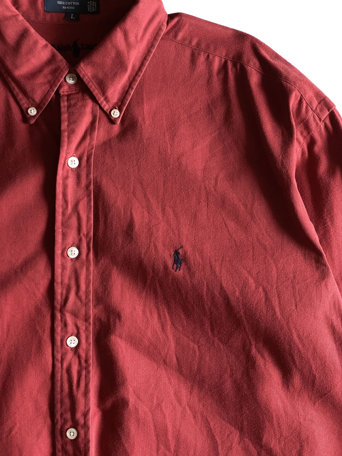 USA製 Ralph Lauren BLAIRE 刺繍ロゴ 半袖BDシャツ 紺 USA製 Ralph Lauren BLAIRE 刺繍ロゴ 半袖BDシャツ 紺 トップス