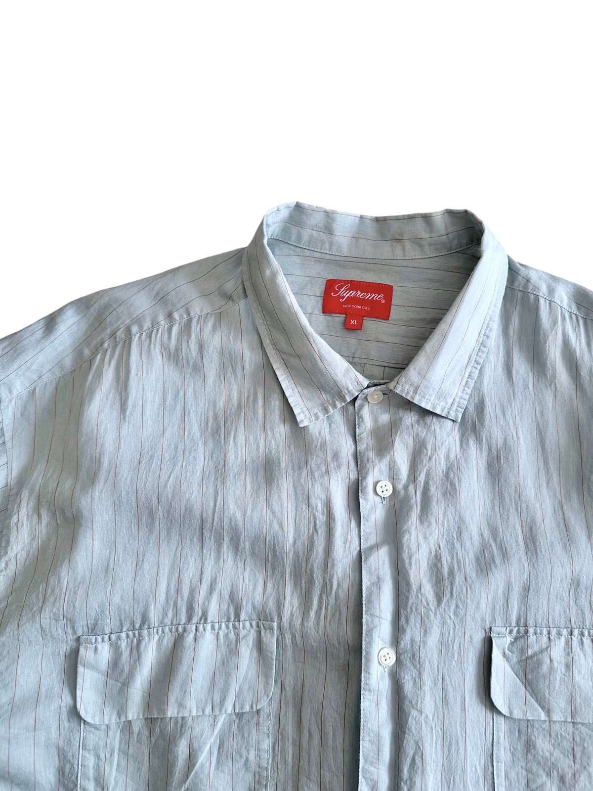 PINSTRIPE LINEN SHIRT by Supreme | instantbootl